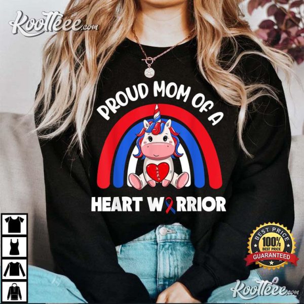 Proud Mom Of A Heart Warrior CHD Awareness Week T-Shirt