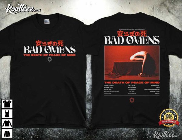 Bad Omens Band Track List 2023 Merch T-Shirt