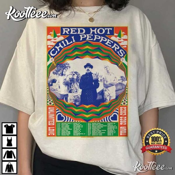 Red Hot Chili Peppers 2023 Concert Rock Tour Vintage T-Shirt