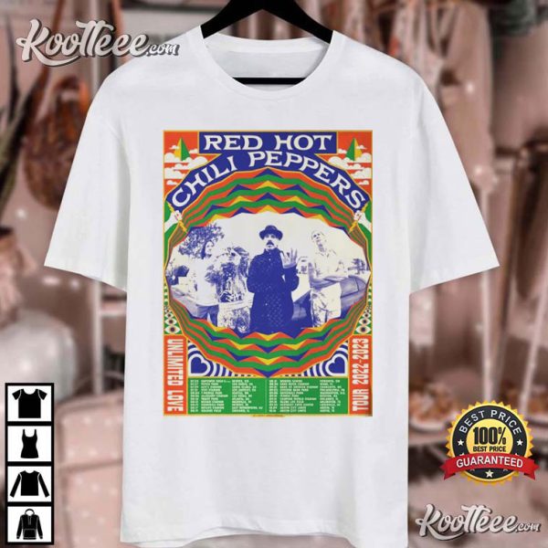Red Hot Chili Peppers 2023 Concert Rock Tour Vintage T-Shirt