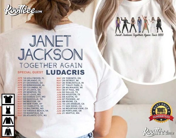 Janet Jackson Together Again Tour 2023 Merch T-Shirt