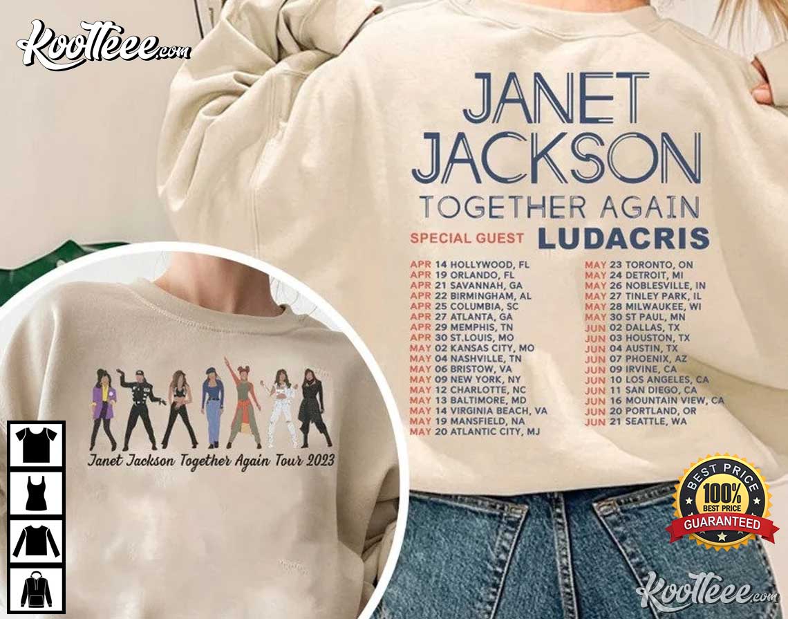 Janet Jackson Together Again Tour 2023 Merch T-Shirt