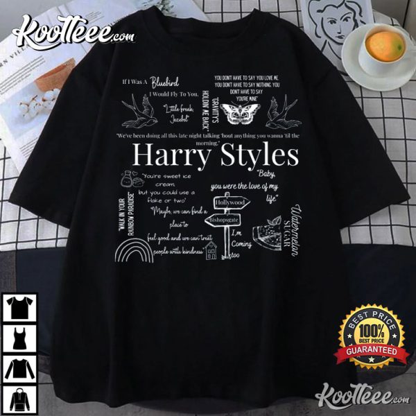 Harry Styles Mixed Lyric Fan Merch T-Shirt
