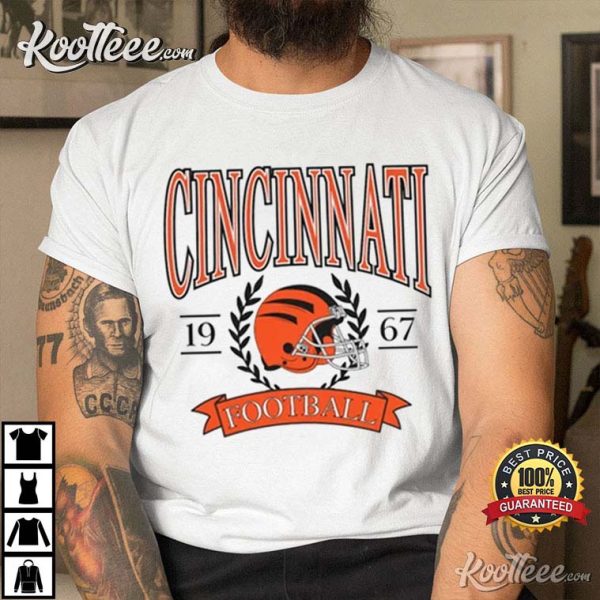 Throwback Cincinnati Football, Bengals Football T-Shirt