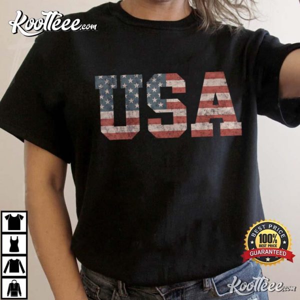 USA Shirt, American Flag Patriotic July 4th T-Shirt