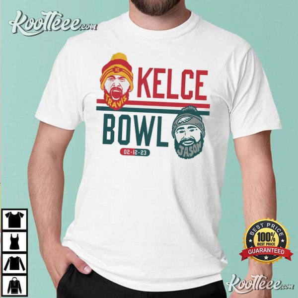 Travis Kelce Vs Jason Kelce At Superbowl LVII 2023 T-Shirt