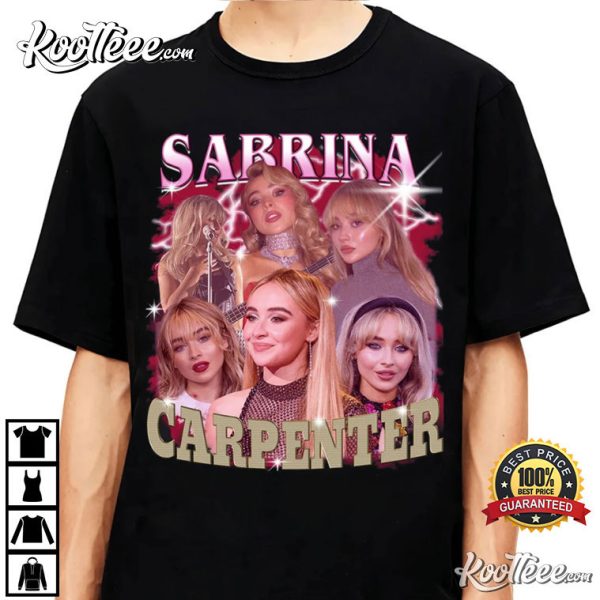 Sabrina Carpenter Vinatage 90s Looks Like An Angel Gift For Fans T-Shirt