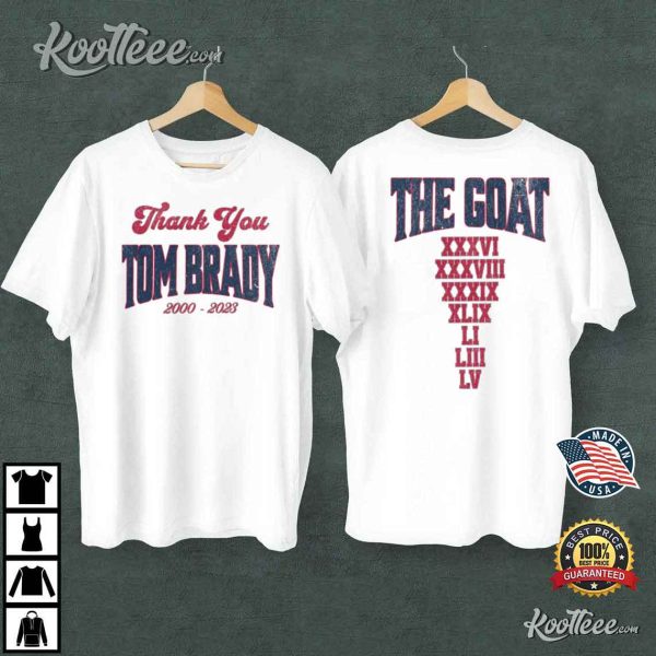 Thank You The Goat Tom Brady Gift For Fans T-Shirt