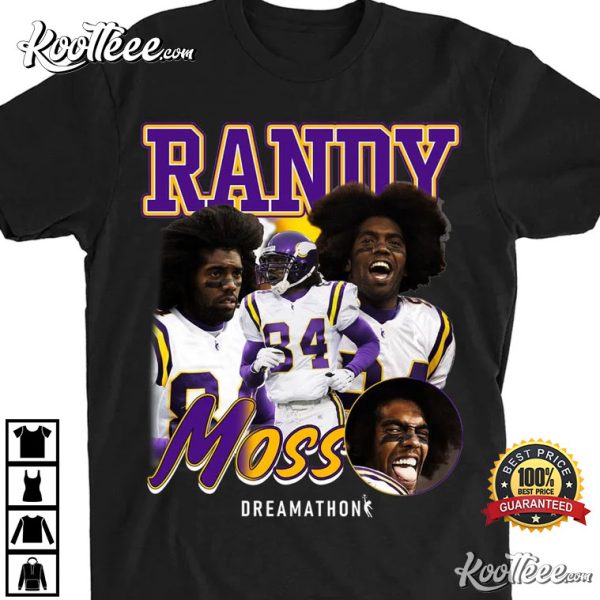 Justin Jefferson Randy Moss Vintage 90s Style T-Shirt