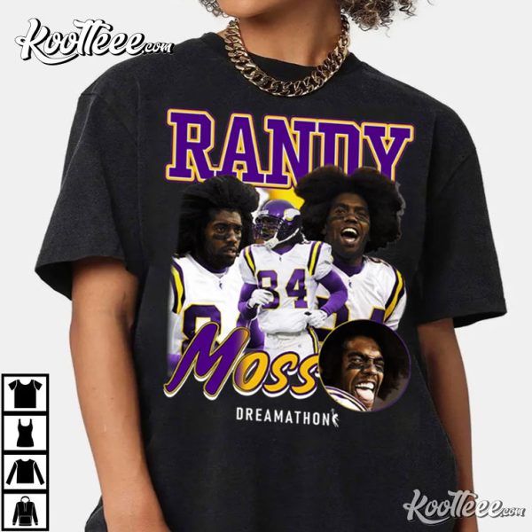 Justin Jefferson Randy Moss Vintage 90s Style T-Shirt