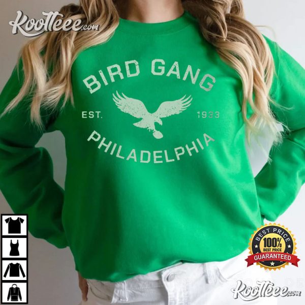 Green Bird Gang Philadelphia Eagles Sports Apparel T-Shirt