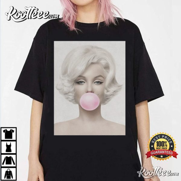 Marilyn Monroe Pink Bubble Gum Gift For Fans T-Shirt