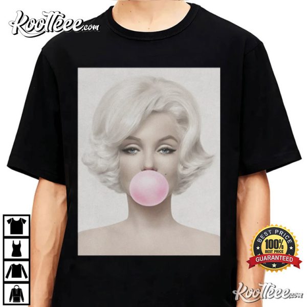 Marilyn Monroe Pink Bubble Gum Gift For Fans T-Shirt