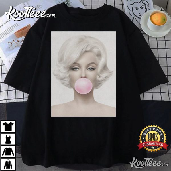 Marilyn Monroe Pink Bubble Gum Gift For Fans T-Shirt