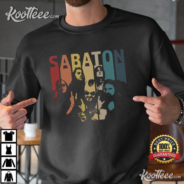 Retro Vintage Sabaton Band Merch T-Shirt