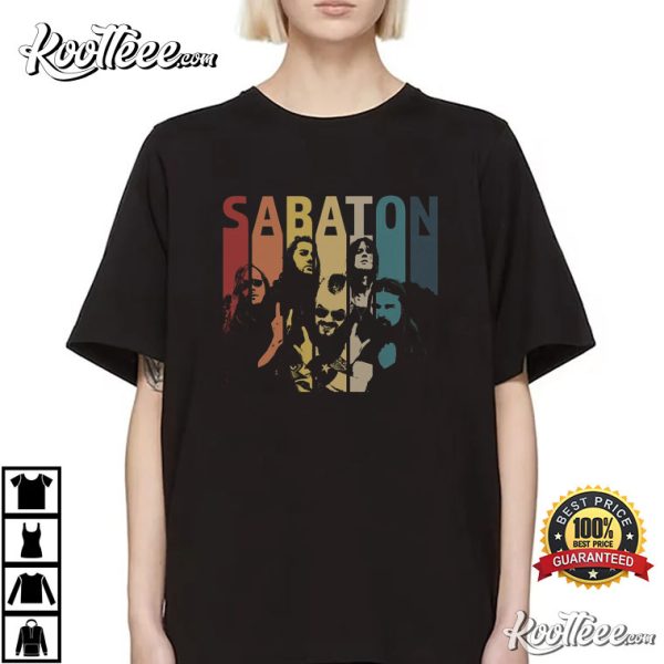 Retro Vintage Sabaton Band Merch T-Shirt