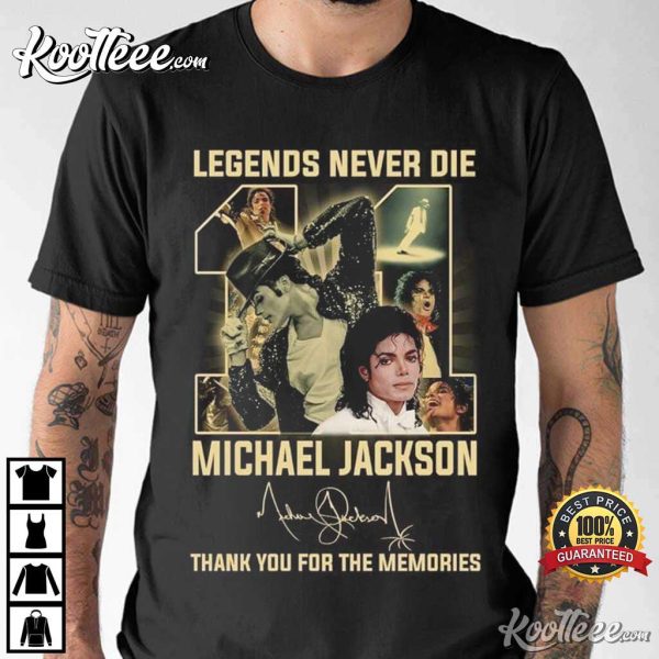 Michael Jackson Legend Never Die Thank You For The Memories Signature T-Shirt