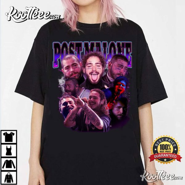 Rapper Post Malone Vintage 90s Gift For Fans T-Shirt