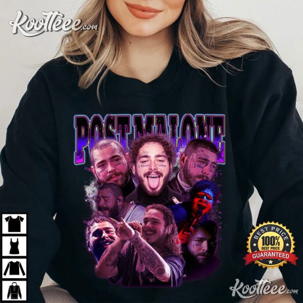 Rapper Post Malone Vintage 90s Gift For Fans T-Shirt