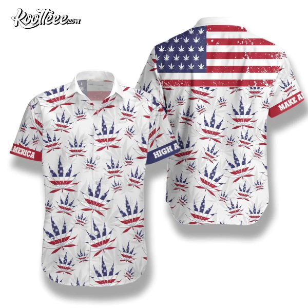 America Marijuana Leaf Summer Vibe Hawaiian Shirt