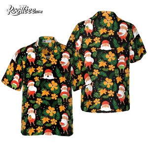 Christmas Santa Swimming Tropical Pattern Hawaiian Shirt Christmas Santa Swimming Tropical Pattern Hawaiian Shirt 3