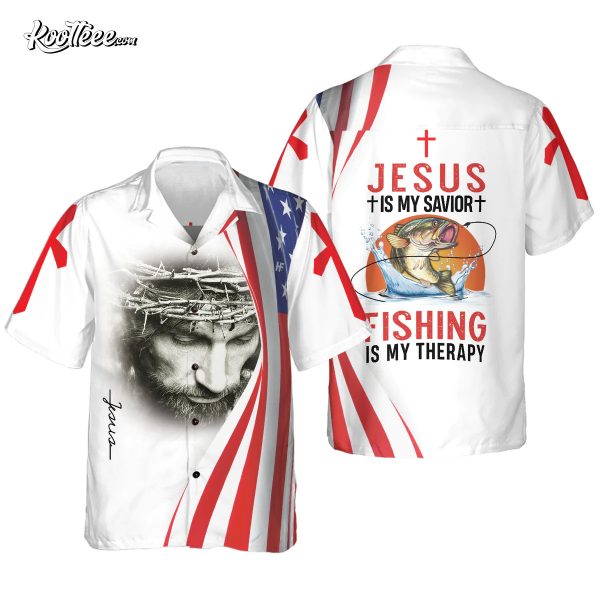 Jesus Is My Savior Fishing Is My Therapy Hawaiian Shirt