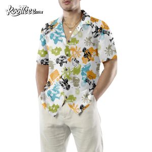 Seamless Tropical Plants Pattern With Jeeps Hawaiian Shirt