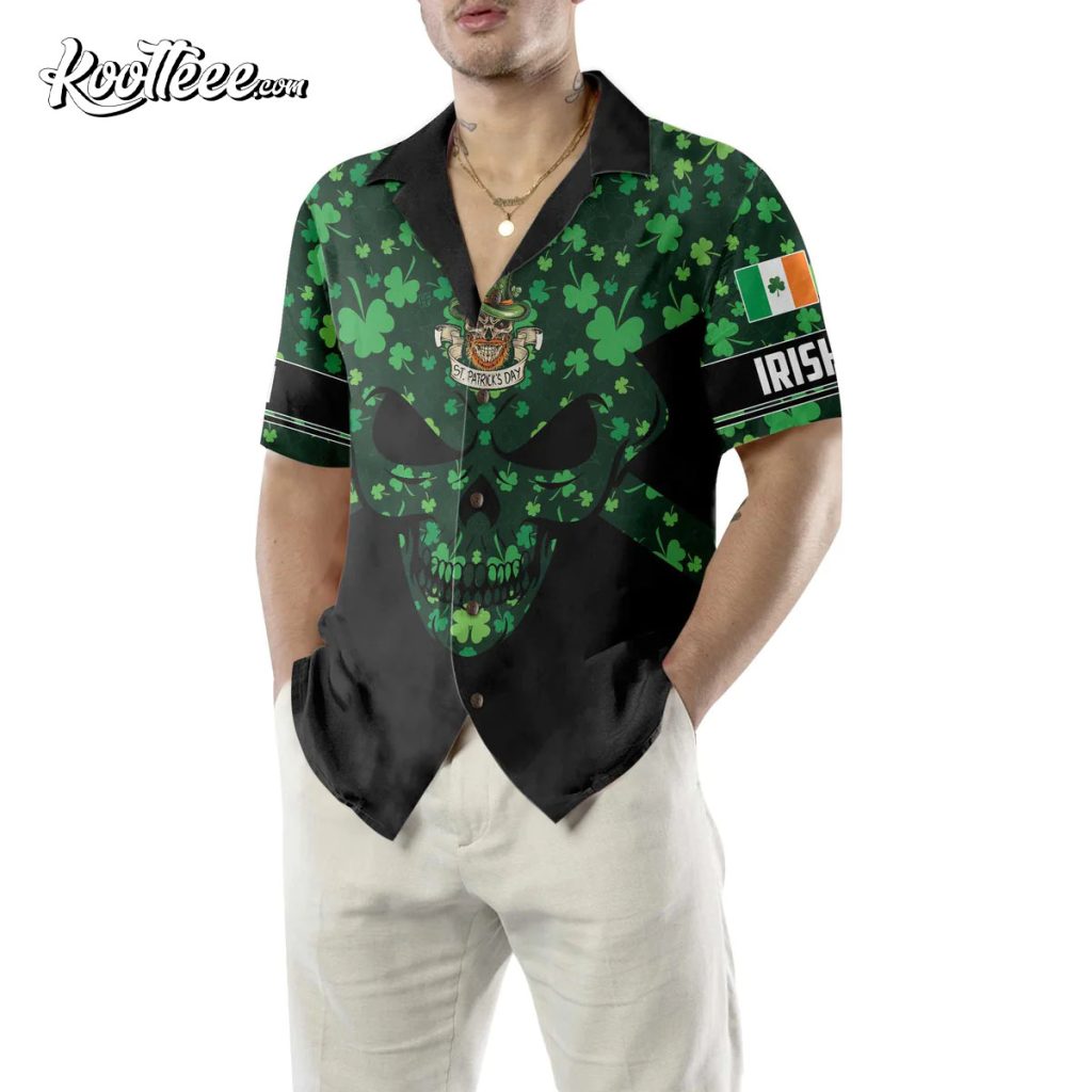 St Patricks Day Skull Cool Hawaiian Shirt 1