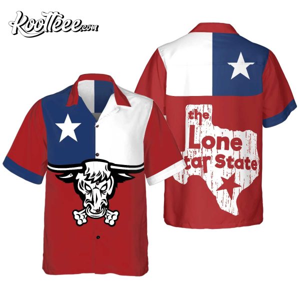 Texas Longhorns The Lone Star Texas Flag Hawaiian Shirt