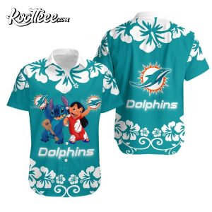 Miami Dolphins Lilo And Stitch Summer Hawaiian Shirt