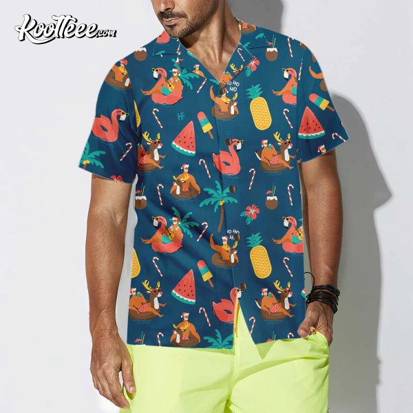 Tropical Hot Christmas Funny Hawaiian Shirt