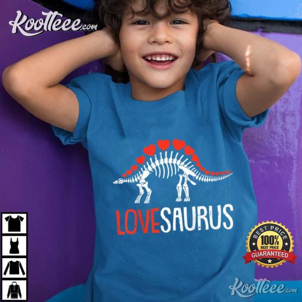 Kids Lovesaurus Cute Gift For Valentine’s Day T-Shirt