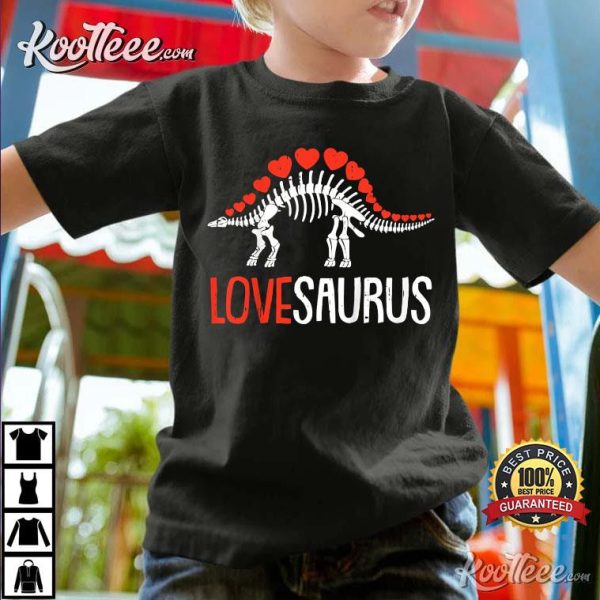 Kids Lovesaurus Cute Gift For Valentine’s Day T-Shirt