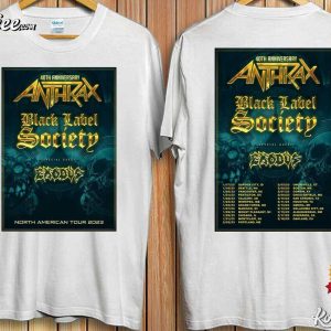40th Anniversary Anthrax and Black Label Society Tour 2023 T Shirt 1