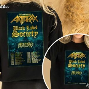 40th Anniversary Anthrax and Black Label Society Tour 2023 T-Shirt