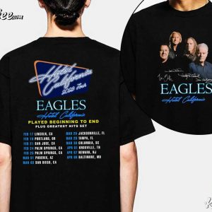 Eagles, Hotel California Tour 2023, Rock Band T-Shirt