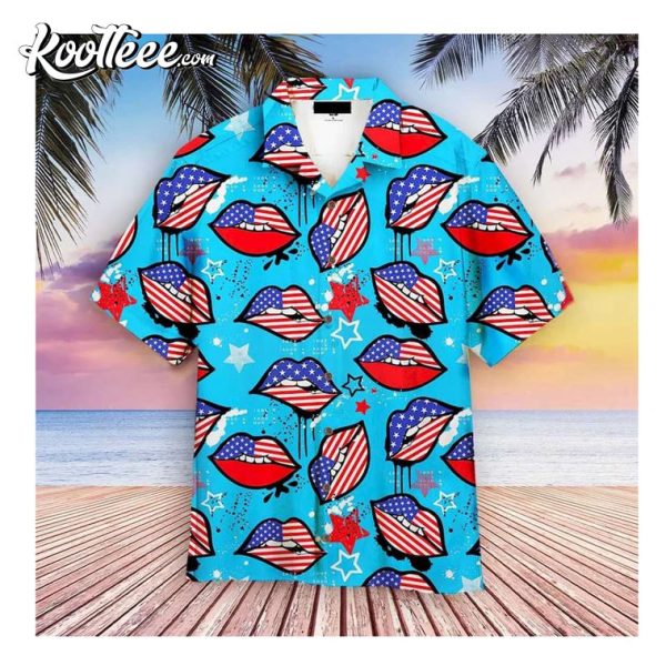 American Sexy Lips Holiday Beach Vacation Hawaiian Shirt