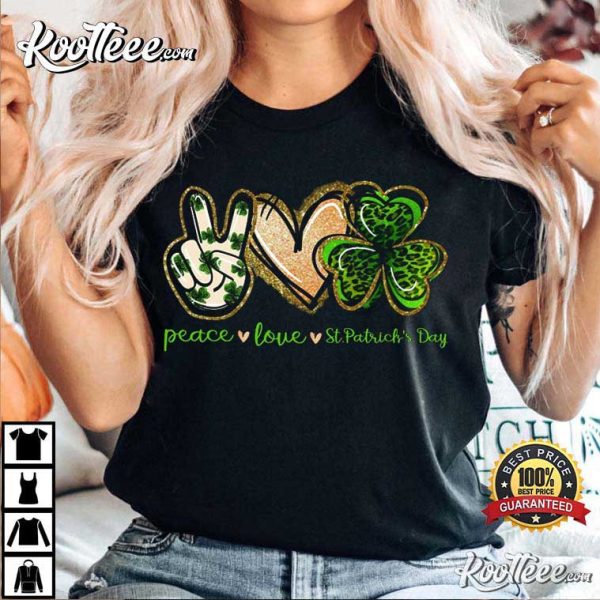 Peace Love Patty’s Day Clover, St. Patrick’s Day T-Shirt