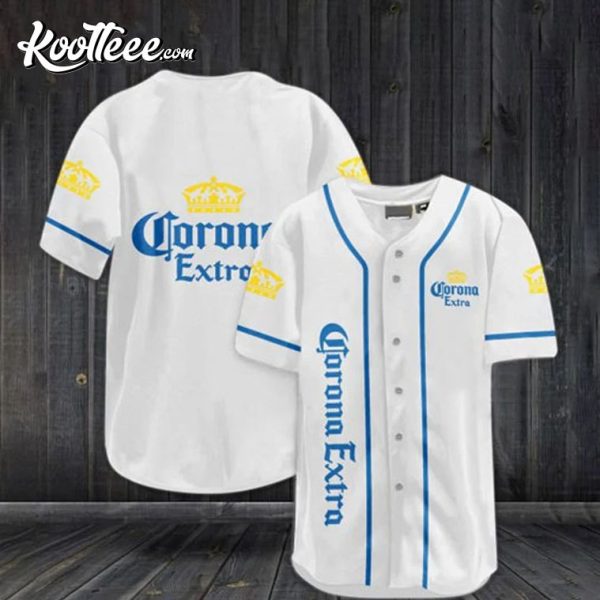 White Corona Extra Beer Lover Baseball Jersey