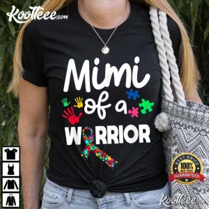 Mama Of A Warrior Autism Awareness T Shirt 1