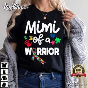 Mama Of A Warrior Autism Awareness T Shirt 2