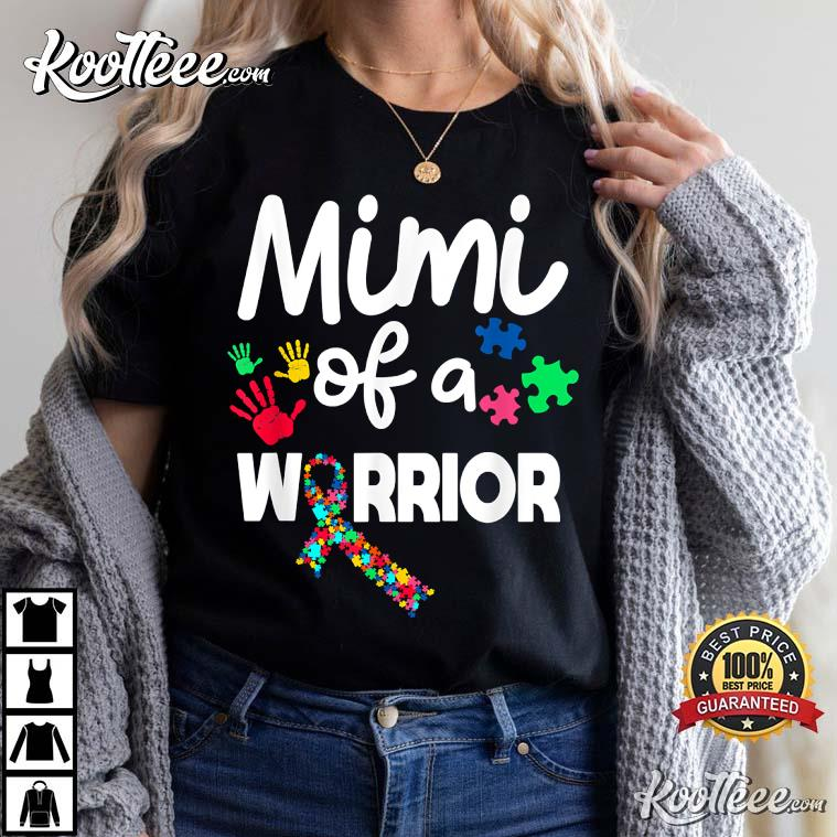 Mama Of A Warrior Autism Awareness T-Shirt