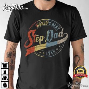 Worlds Best Step Dad Ever Vintage T Shirt 1