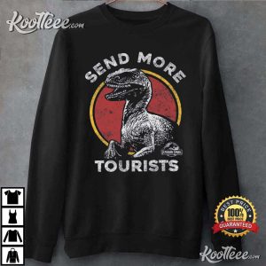 Jurassic Park Send More Tourists Raptor Retro T Shirt 1