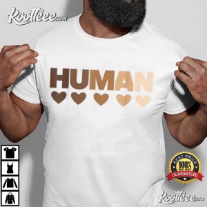 Human With Hearts In Melanin Colors For Proud Melanated T Shirt 3