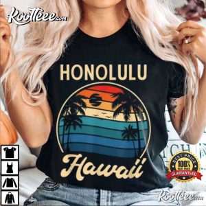 Retro Honolulu Hawaii Summer Vibe T Shirt 1