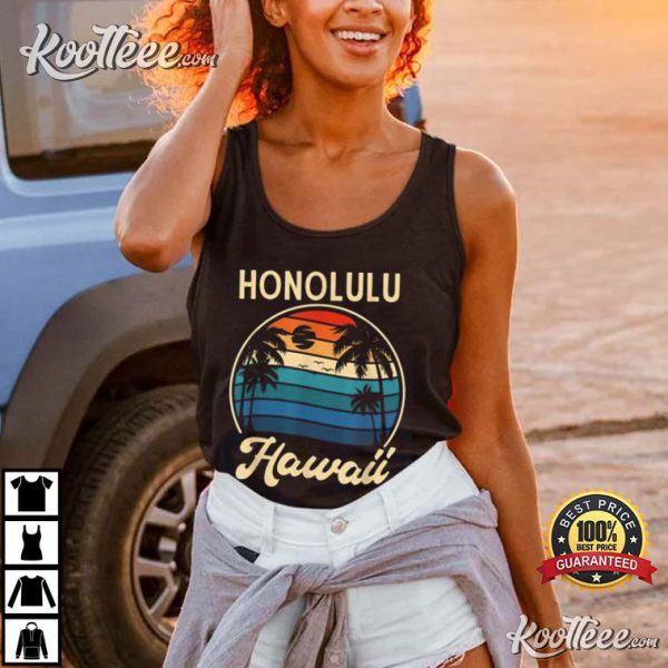 Retro Honolulu Hawaii Summer Vibe T-Shirt