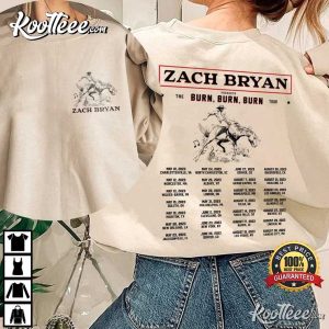 The Burn Burn Burn Tour 2023 Zach Bryan Concert T Shirt 2