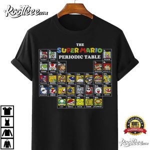 Nintendo Super Mario Periodic Table Of Characters T Shirt 4