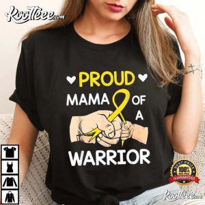 Bump Proud Mama Of A Warrior Childhood Cancer Awareness T Shirt 2